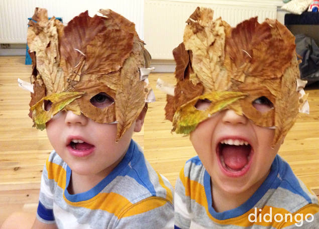 mascaras con hoja