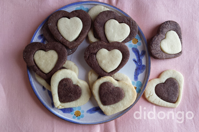 Galletas caseras de corazones