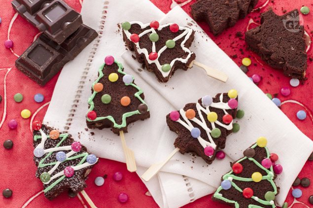 Arbolitos de Navidad de chocolate